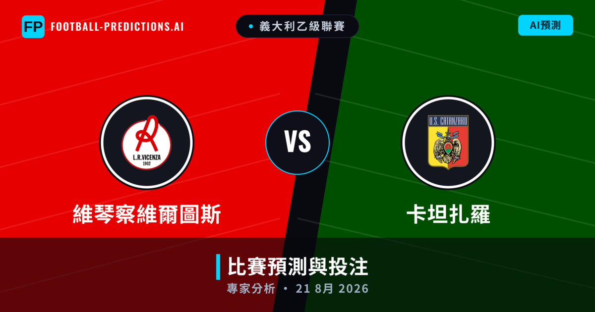 維琴察維爾圖斯 vs 卡坦扎羅 — 比赛预测和前瞻