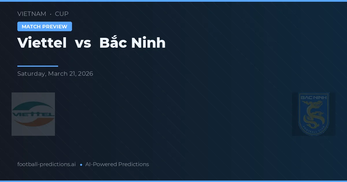 Viettel vs Bắc Ninh — match prediction & preview