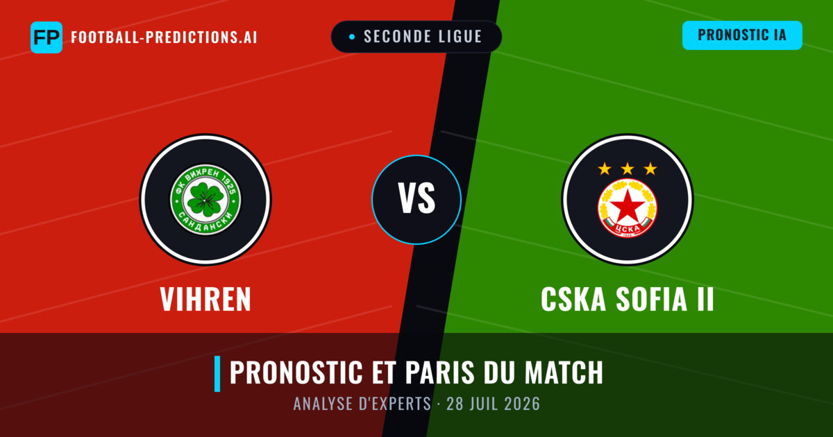 Vihren vs CSKA Sofia II — pronostic et avant-match