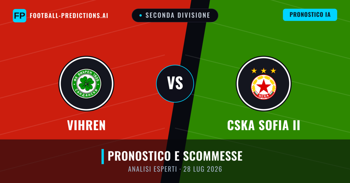 Vihren vs CSKA Sofia II — pronostico e anteprima del match