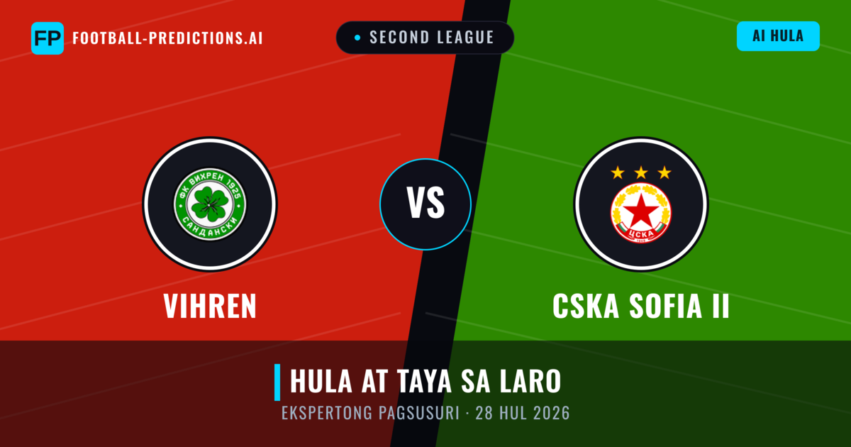 Vihren vs CSKA Sofia II — hula at preview ng laban