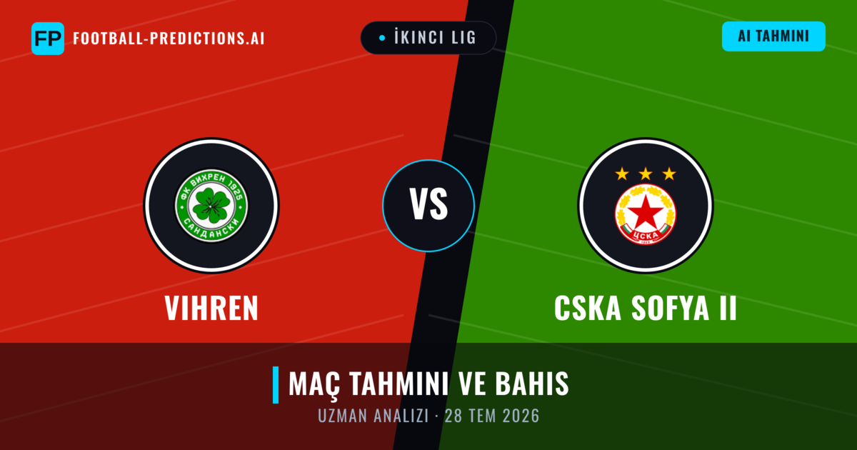 Vihren - CSKA Sofya II — maç tahmini ve önizleme