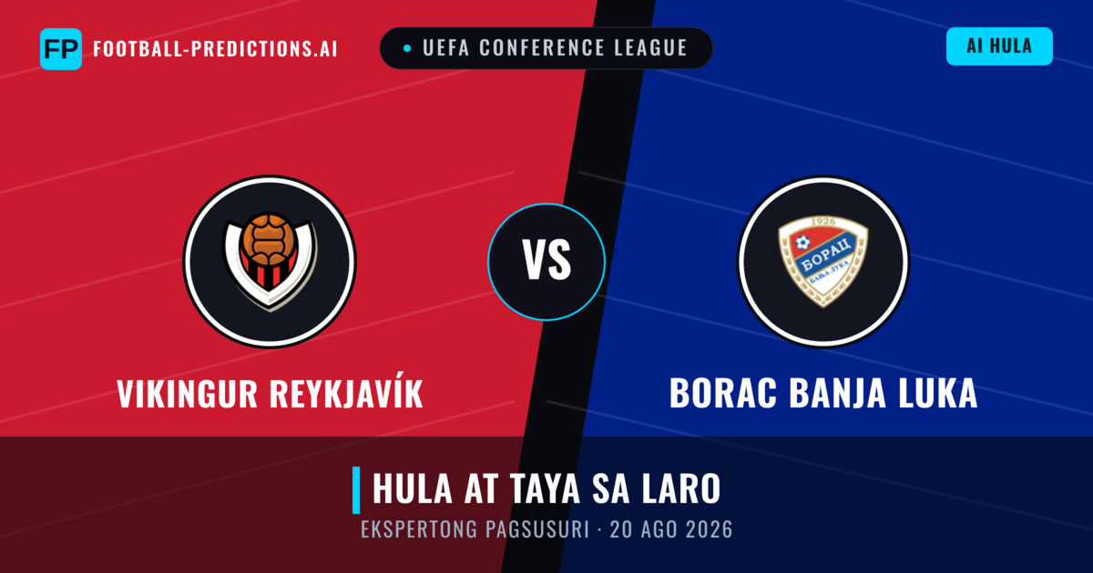Vikingur Reykjavík vs Borac Banja Luka — hula at preview ng laban