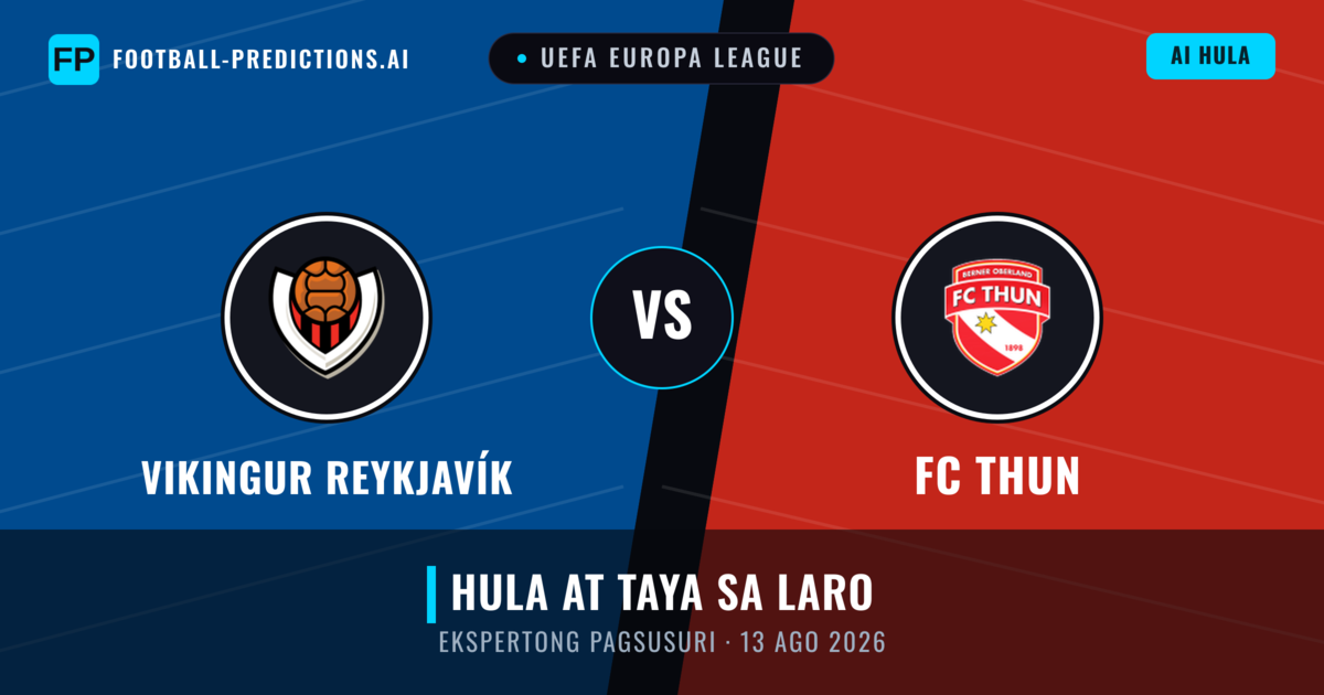 Vikingur Reykjavík vs FC Thun — hula at preview ng laban