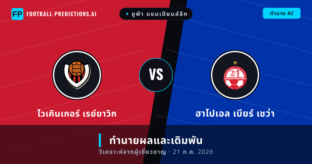 ไวเคินเกอร์ เรย์ยาวิก พบ ฮาโปเอล เบียร์ เชว่า — ทำนายผลและพรีวิวการแข่งขัน