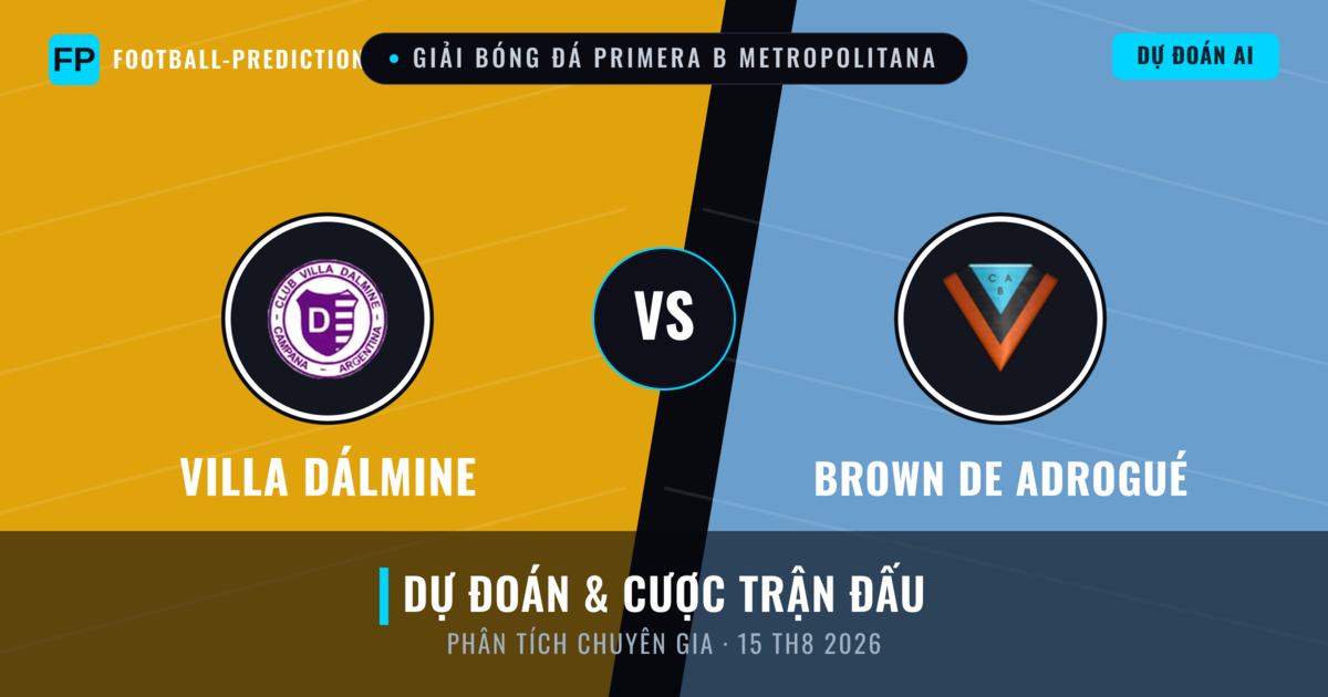Villa Dálmine vs Brown de Adrogué — dự đoán và xem trước trận đấu