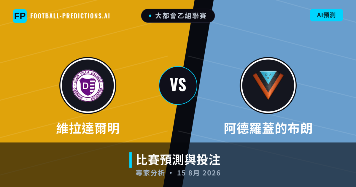 維拉達爾明 vs 阿德羅蓋的布朗 — 比赛预测和前瞻