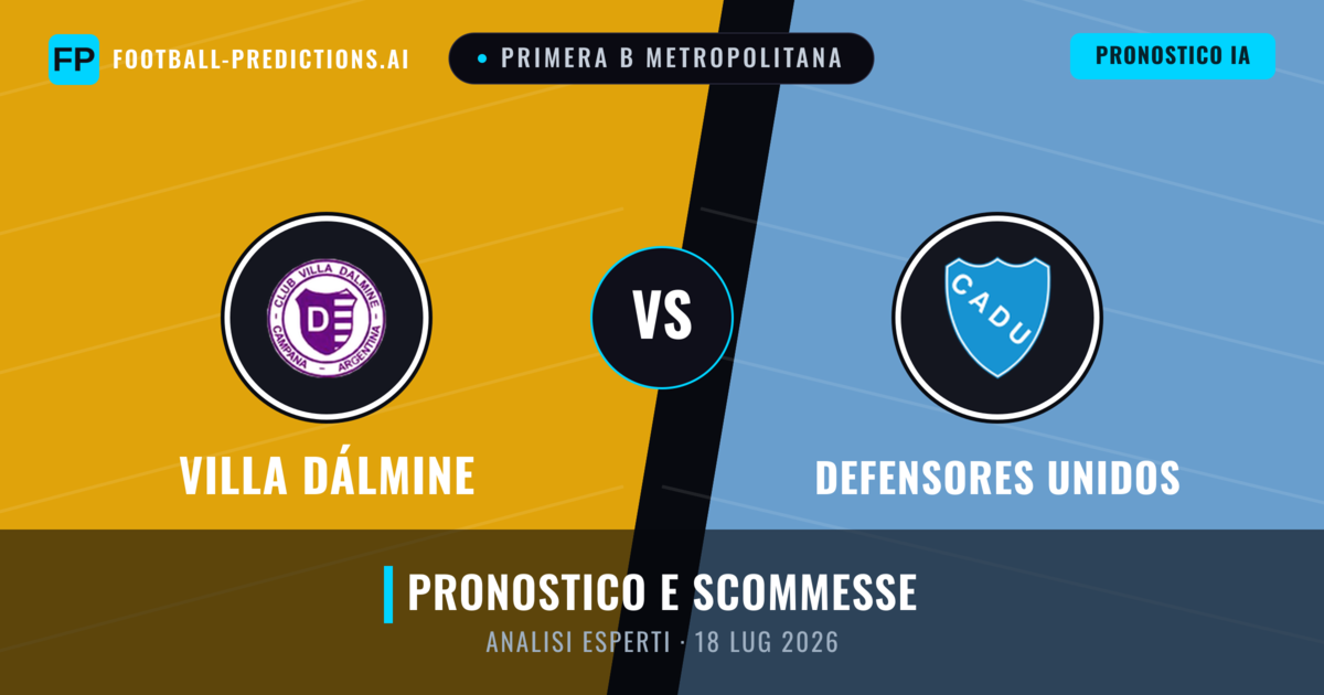 Villa Dálmine vs Defensores Unidos — pronostico e anteprima del match