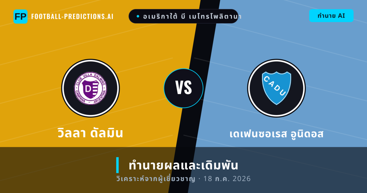 วิลลา ดัลมิน พบ เดเฟนซอเรส อูนิดอส — ทำนายผลและพรีวิวการแข่งขัน