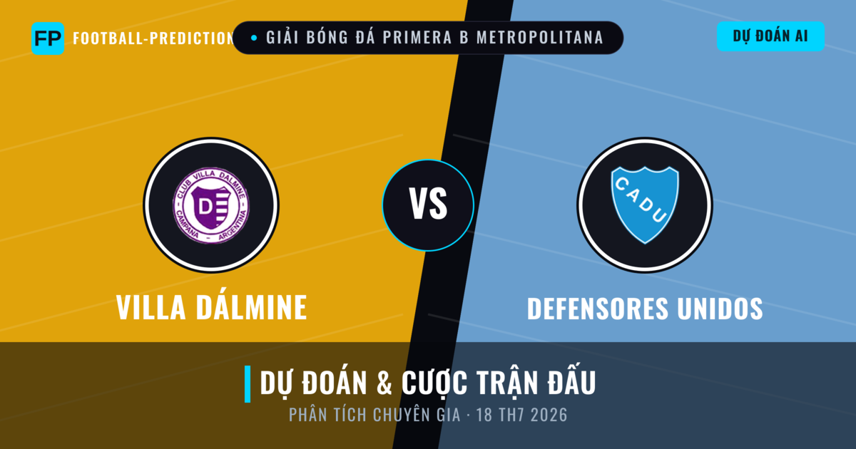 Villa Dálmine vs Defensores Unidos — dự đoán và xem trước trận đấu