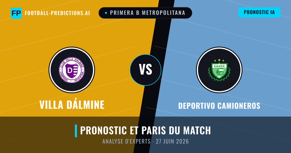 Villa Dálmine vs Deportivo Camioneros — pronostic et avant-match
