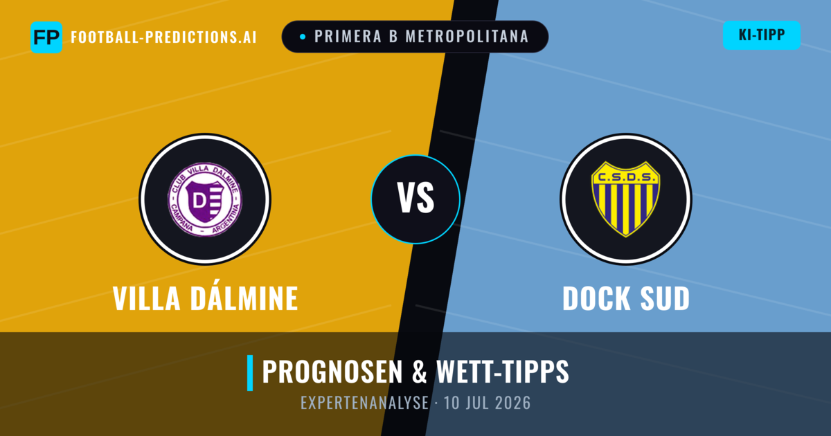 Villa Dálmine vs Dock Sud — Prognose und Spielvorschau