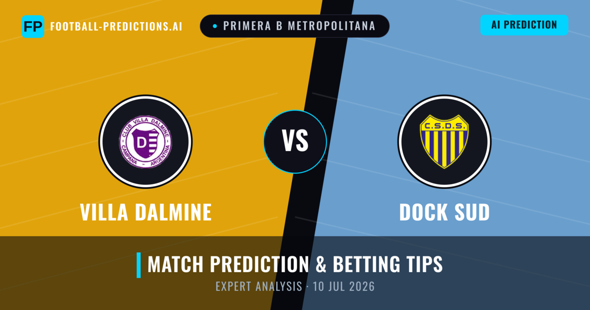 Villa Dalmine vs Dock Sud — match prediction & preview