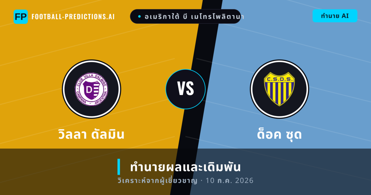 วิลลา ดัลมิน พบ ด็อค ซุด — ทำนายผลและพรีวิวการแข่งขัน