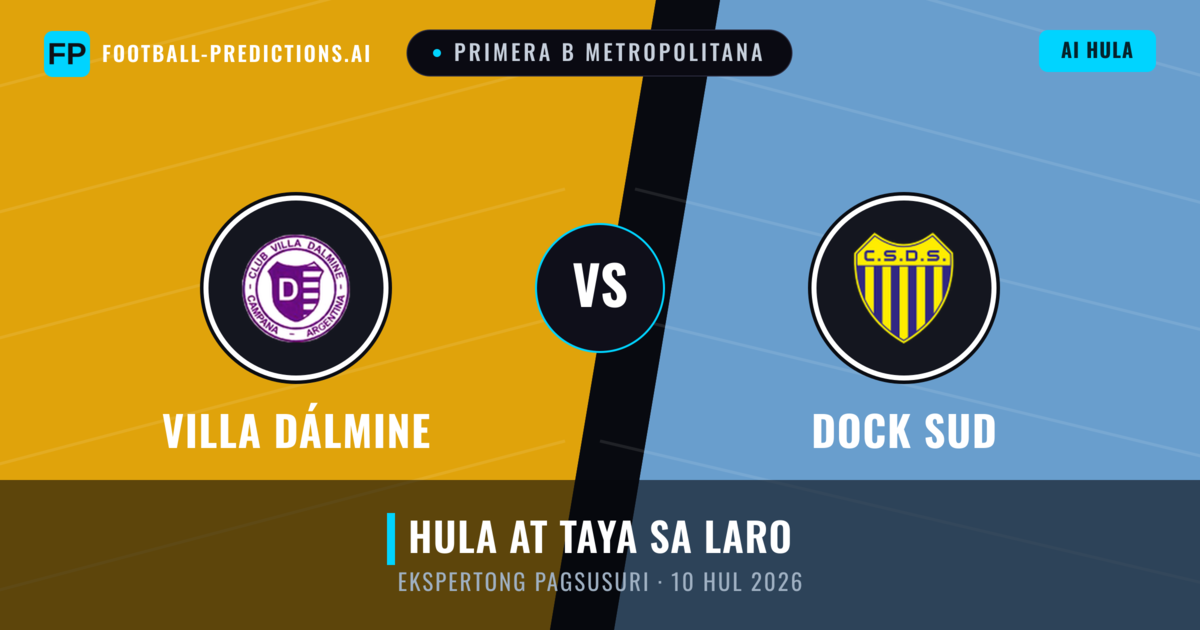 Villa Dálmine vs Dock Sud — hula at preview ng laban