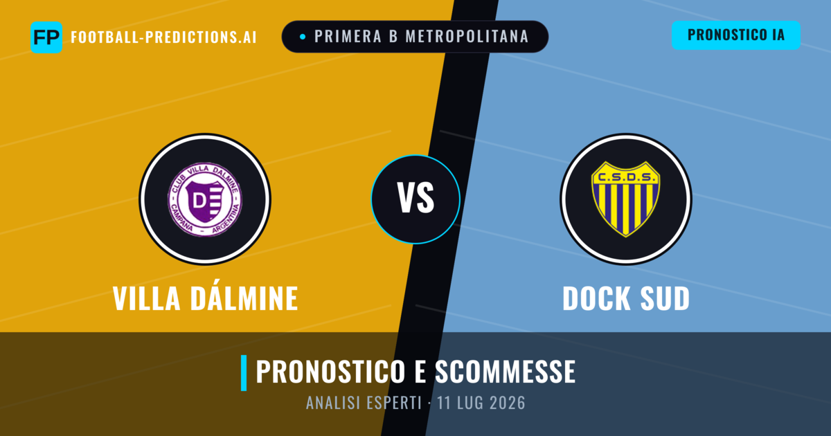 Villa Dálmine vs Dock Sud — pronostico e anteprima del match