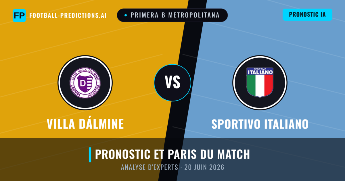 Villa Dálmine vs Sportivo Italiano — pronostic et avant-match