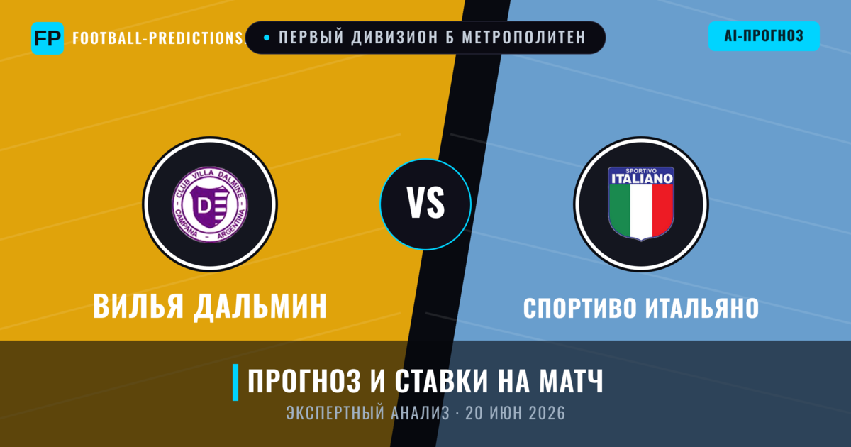 Вилья Дальмин – Спортиво Итальяно — прогноз и превью матча