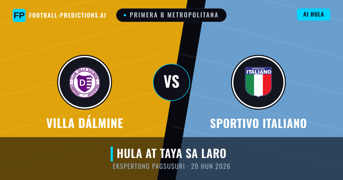 Villa Dálmine vs Sportivo Italiano — hula at preview ng laban