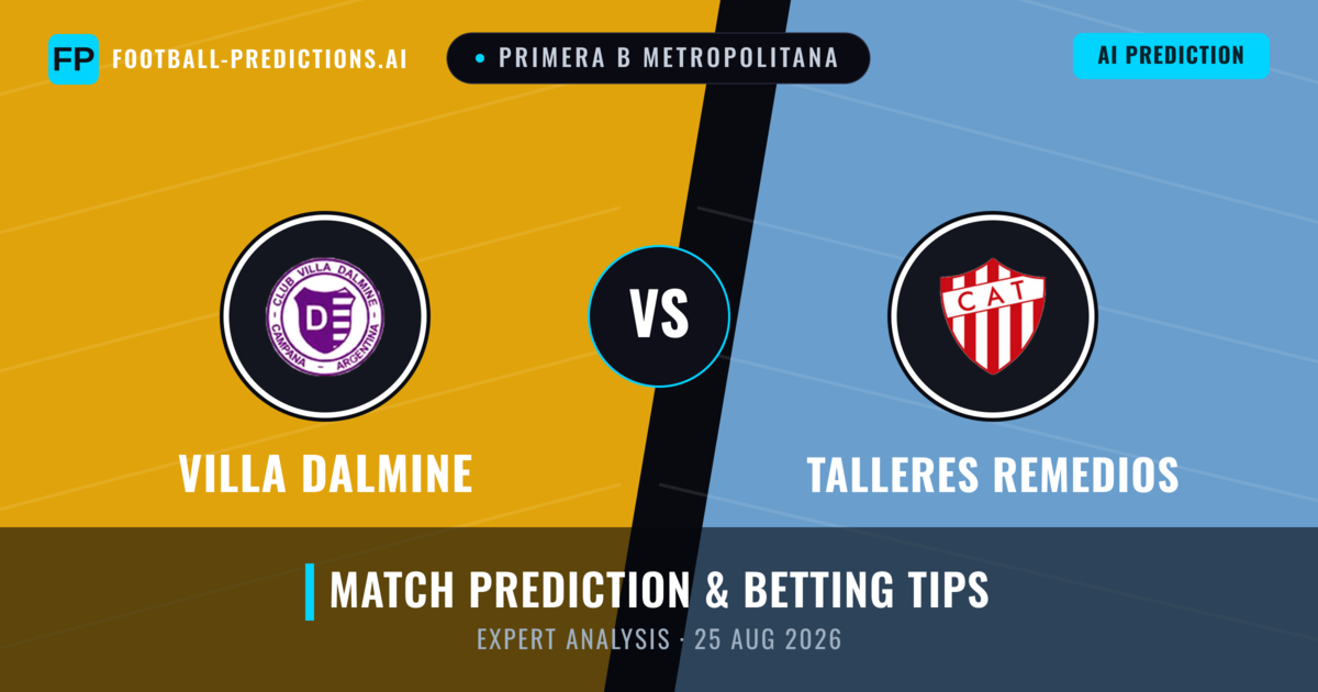 Villa Dalmine vs Talleres Remedios — match prediction & preview