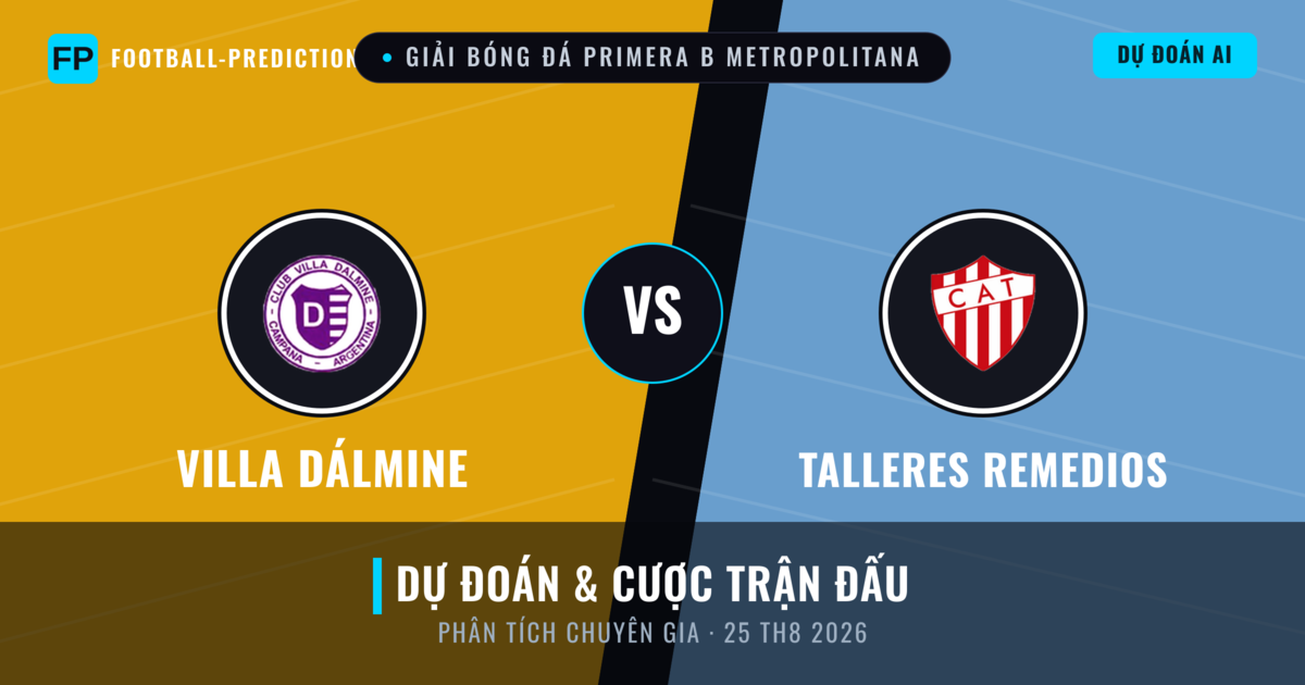Villa Dálmine vs Talleres Remedios — dự đoán và xem trước trận đấu