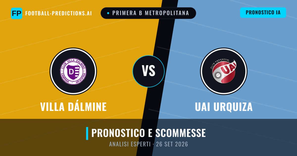 Villa Dálmine vs UAI Urquiza — pronostico e anteprima del match