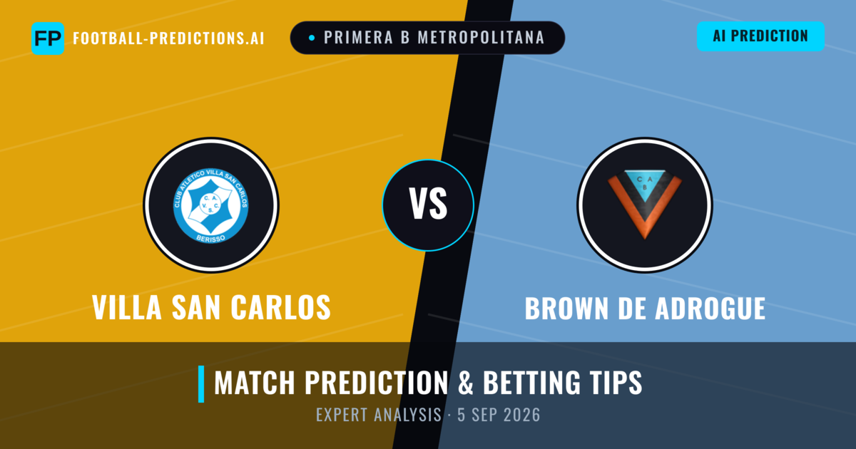 Villa San Carlos vs Brown DE Adrogue — match prediction & preview