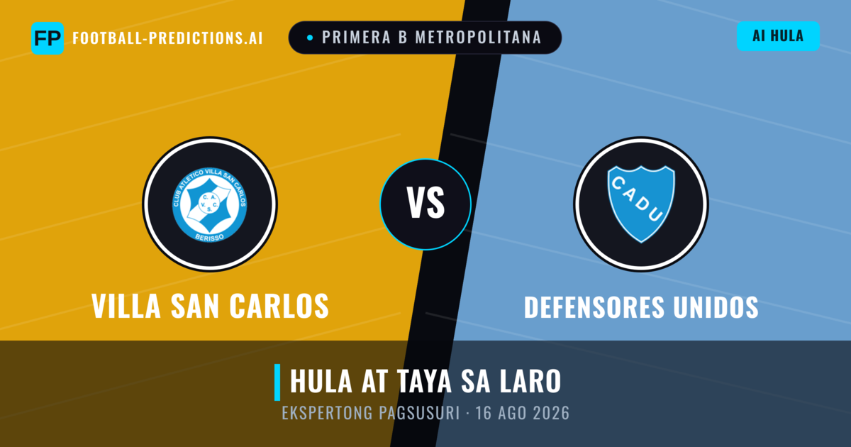 Villa San Carlos vs Defensores Unidos — hula at preview ng laban