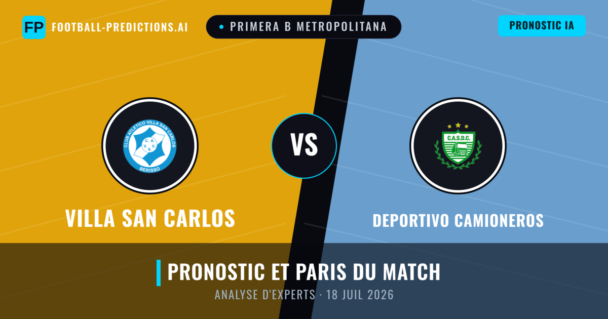 Villa San Carlos vs Deportivo Camioneros — pronostic et avant-match