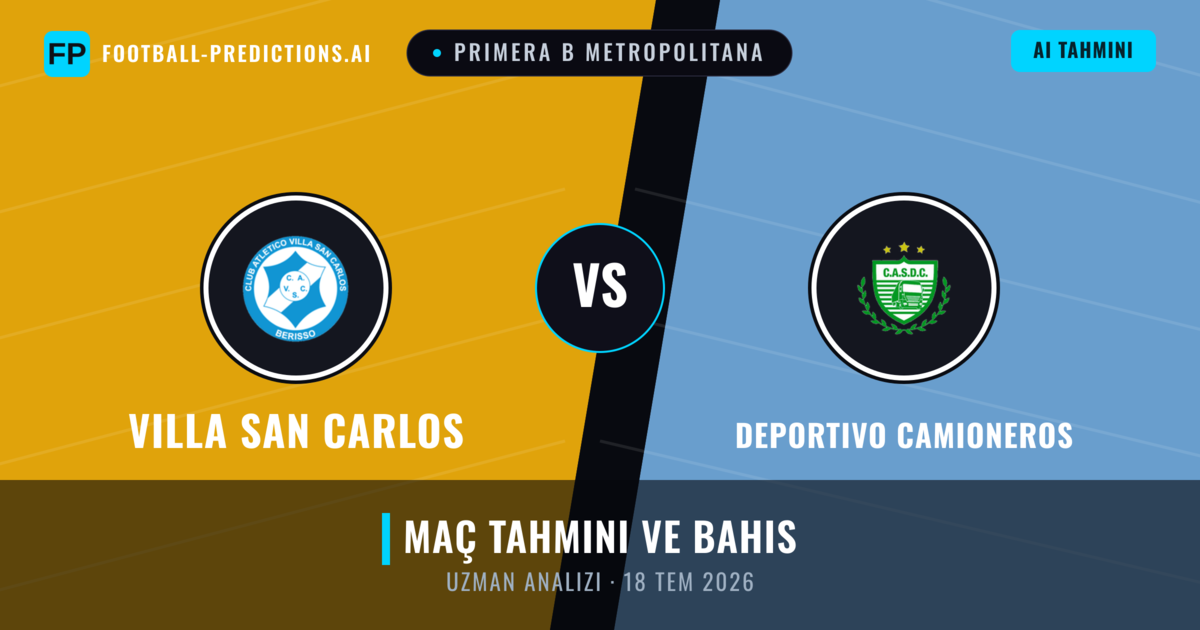 Villa San Carlos - Deportivo Camioneros — maç tahmini ve önizleme