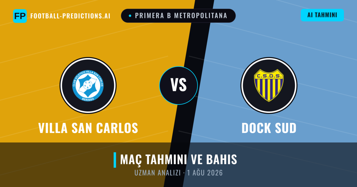 Villa San Carlos - Dock Sud — maç tahmini ve önizleme