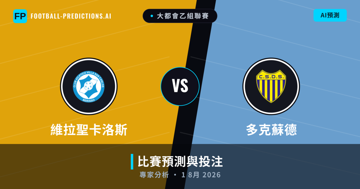 維拉聖卡洛斯 vs 多克蘇德 — 比赛预测和前瞻
