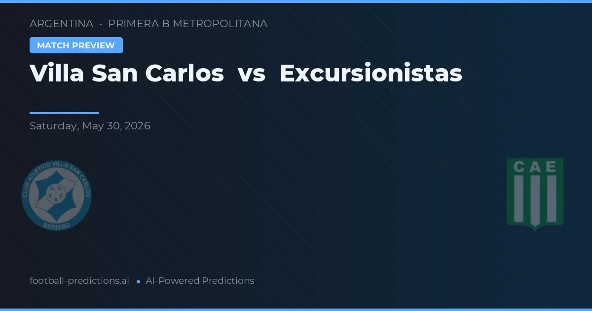 Villa San Carlos vs Excursionistas — prediksi dan pratinjau pertandingan