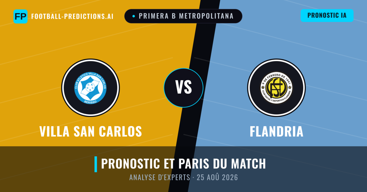 Villa San Carlos vs Flandria — pronostic et avant-match