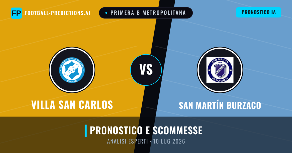 Villa San Carlos vs San Martín Burzaco — pronostico e anteprima del match