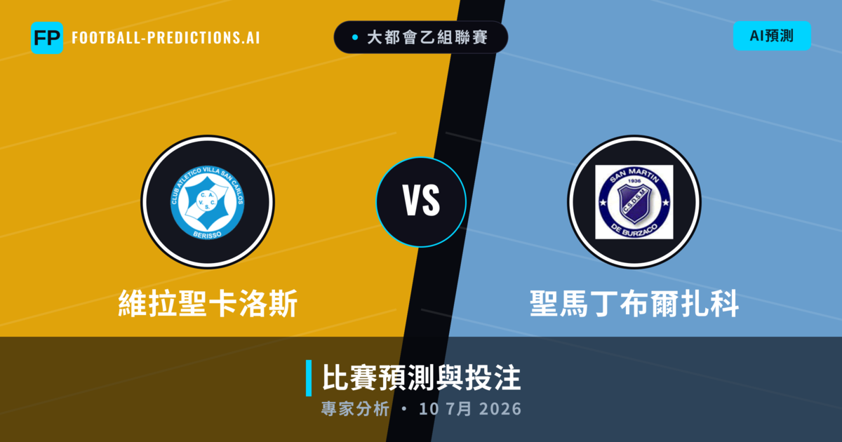 維拉聖卡洛斯 vs 聖馬丁布爾扎科 — 比赛预测和前瞻