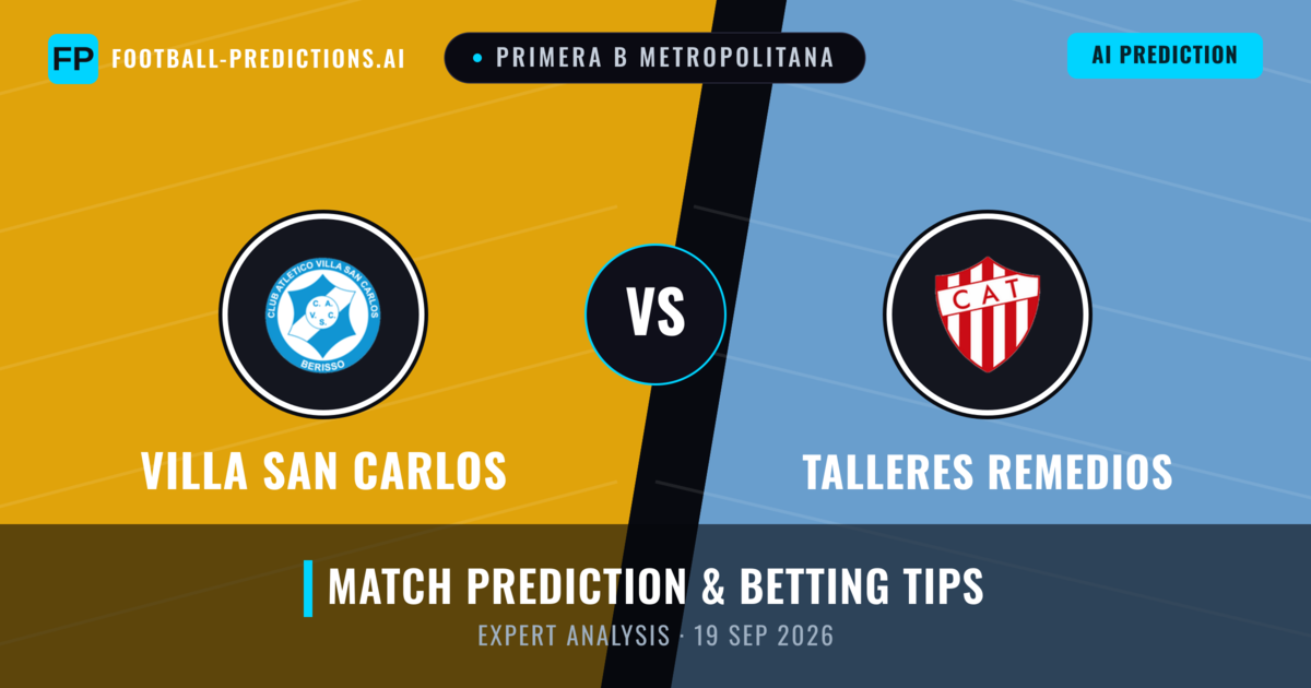 Villa San Carlos vs Talleres Remedios — match prediction & preview