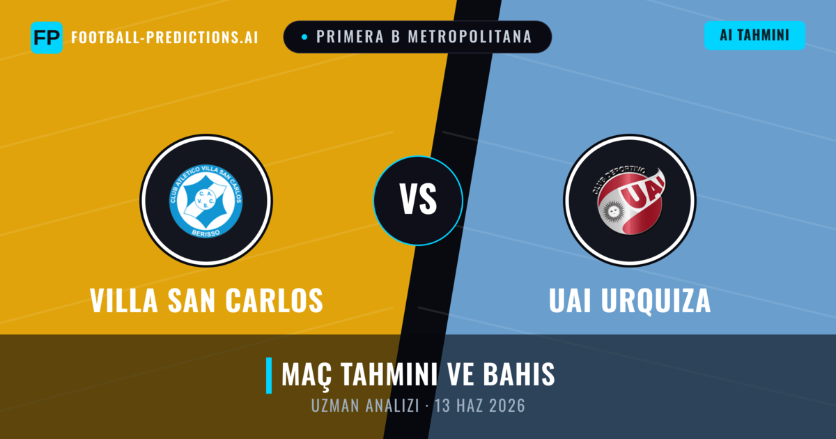 Villa San Carlos - UAI Urquiza — maç tahmini ve önizleme