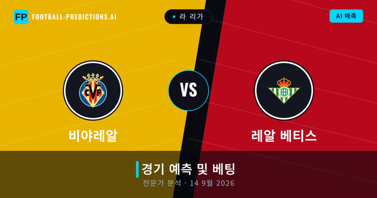비야레알 대 레알 베티스 — 경기 예측 및 프리뷰