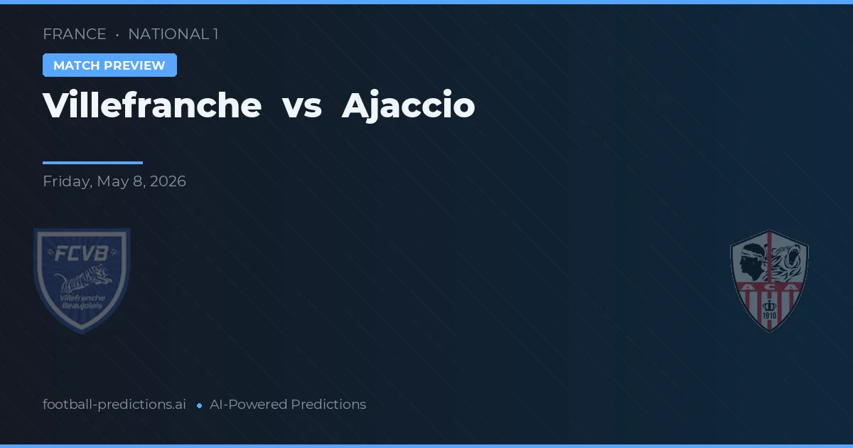 Villefranche vs Ajaccio — pronostico e anteprima del match