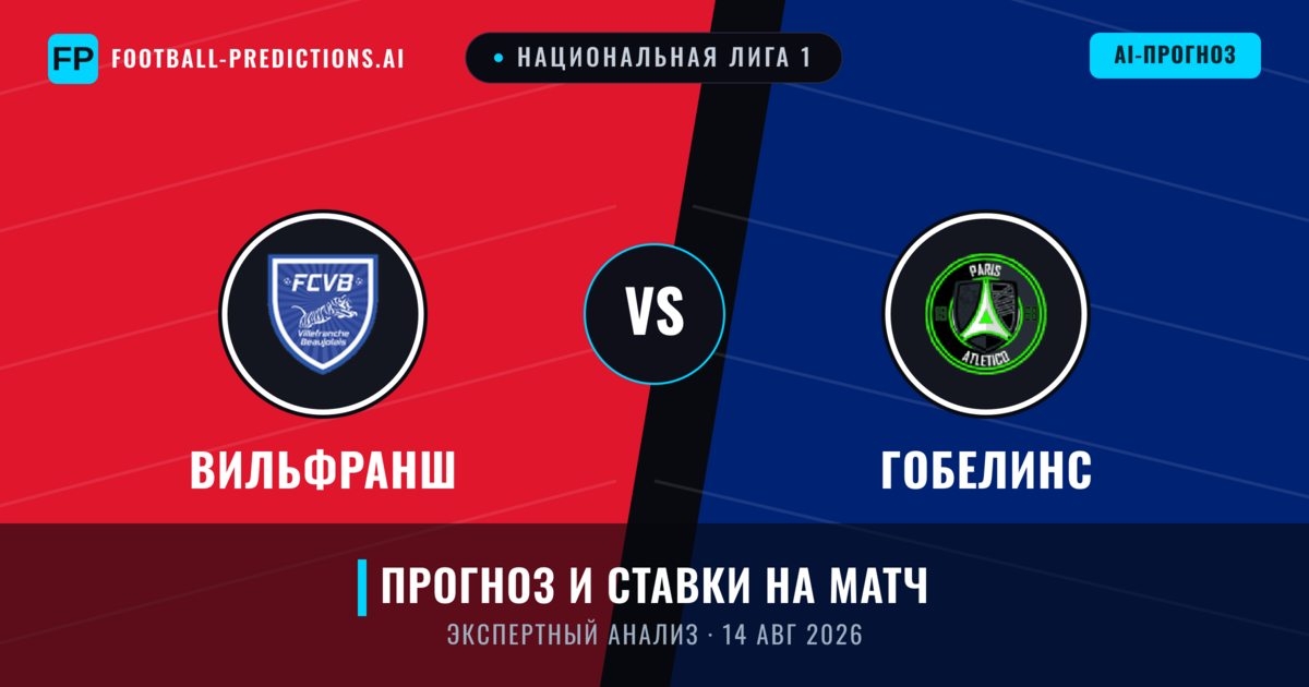 Вильфранш – Гобелинс — прогноз и превью матча