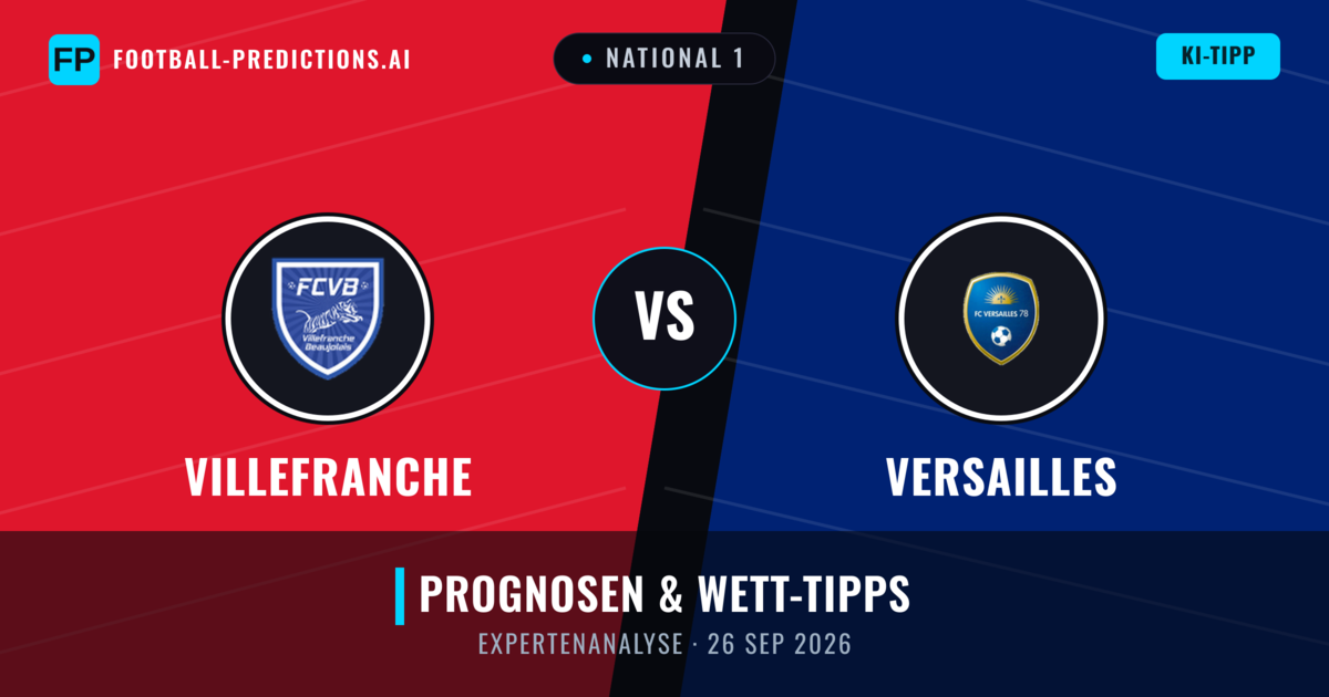 Villefranche vs Versailles — Prognose und Spielvorschau