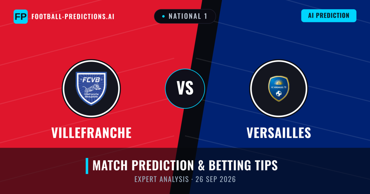 Villefranche vs Versailles — match prediction & preview