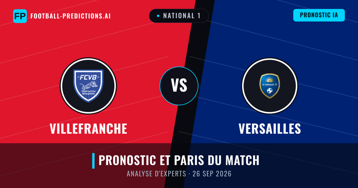 Villefranche vs Versailles — pronostic et avant-match