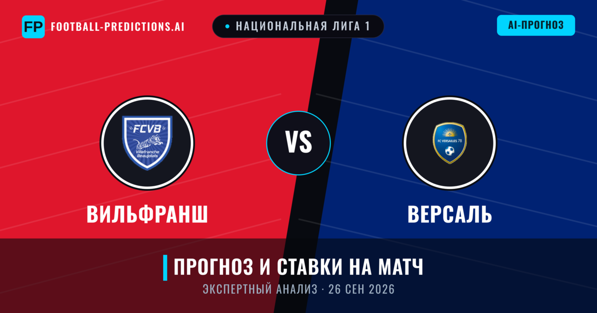 Вильфранш – Версаль — прогноз и превью матча