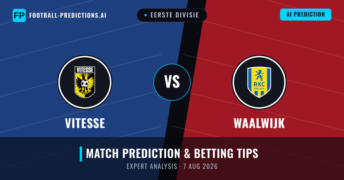 Vitesse vs Waalwijk — match prediction & preview