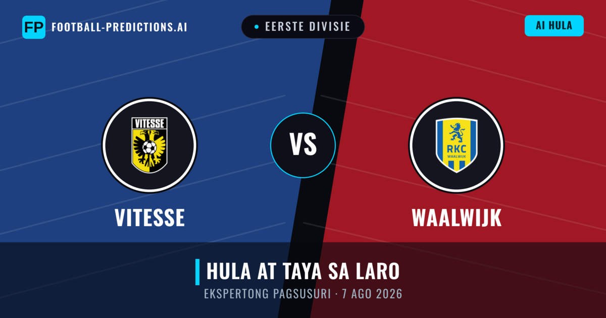 Vitesse vs Waalwijk — hula at preview ng laban