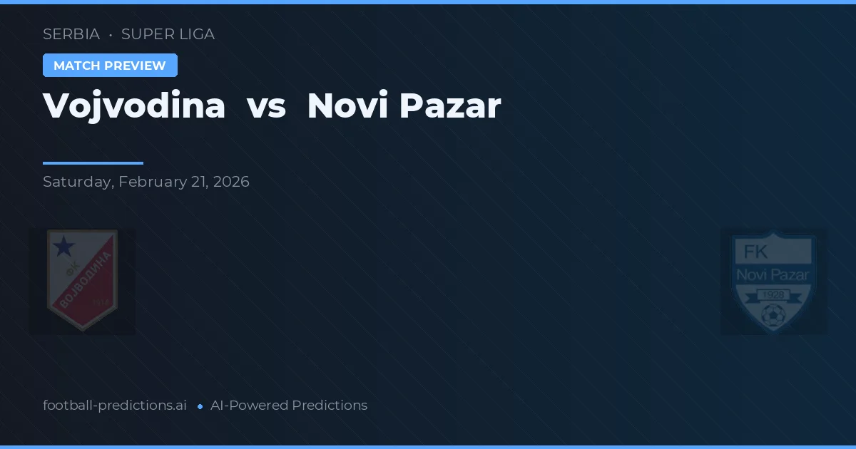 Vojvodina vs Novi Pazar — pronostic et avant-match