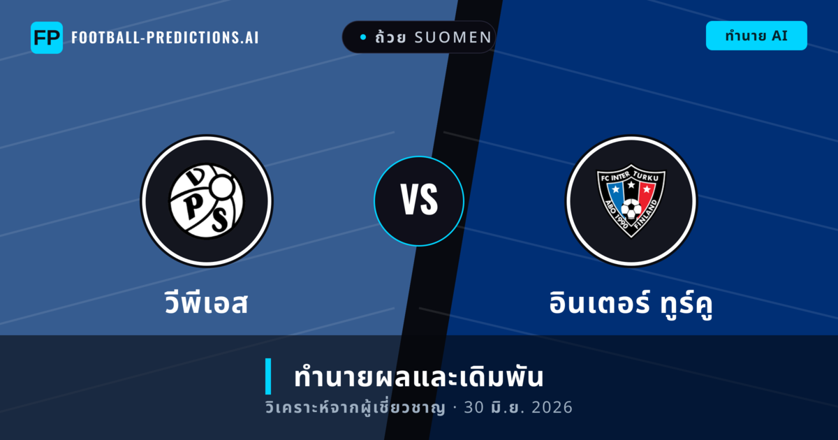 วีพีเอส พบ อินเตอร์ ทูร์คู — ทำนายผลและพรีวิวการแข่งขัน