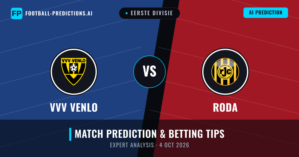 VVV Venlo vs Roda — match prediction & preview